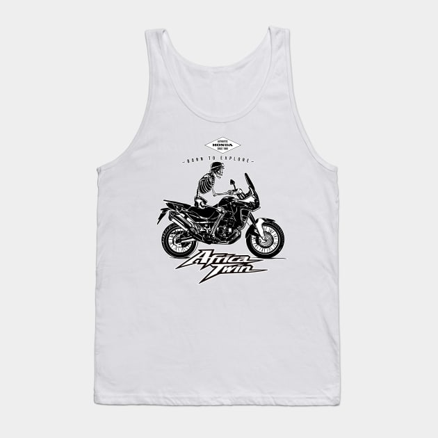 Africa Twin Motorbike Adventure Tank Top by Kelimok